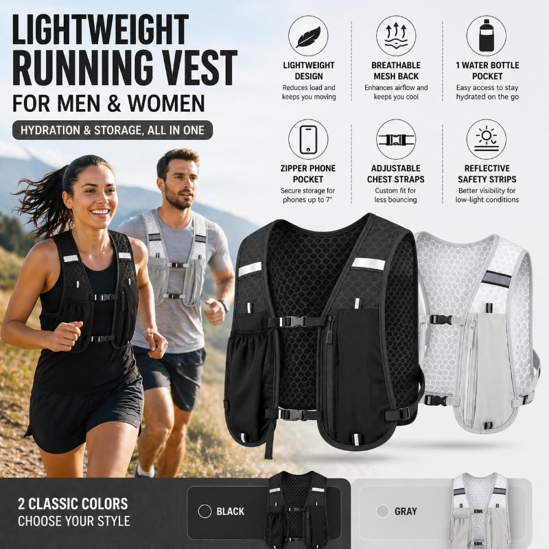 러닝 및 사이클링 스포츠 반사경 경량 조끼, 휴대폰 수 - Running Gear Winter Men 리뷰 및 가격