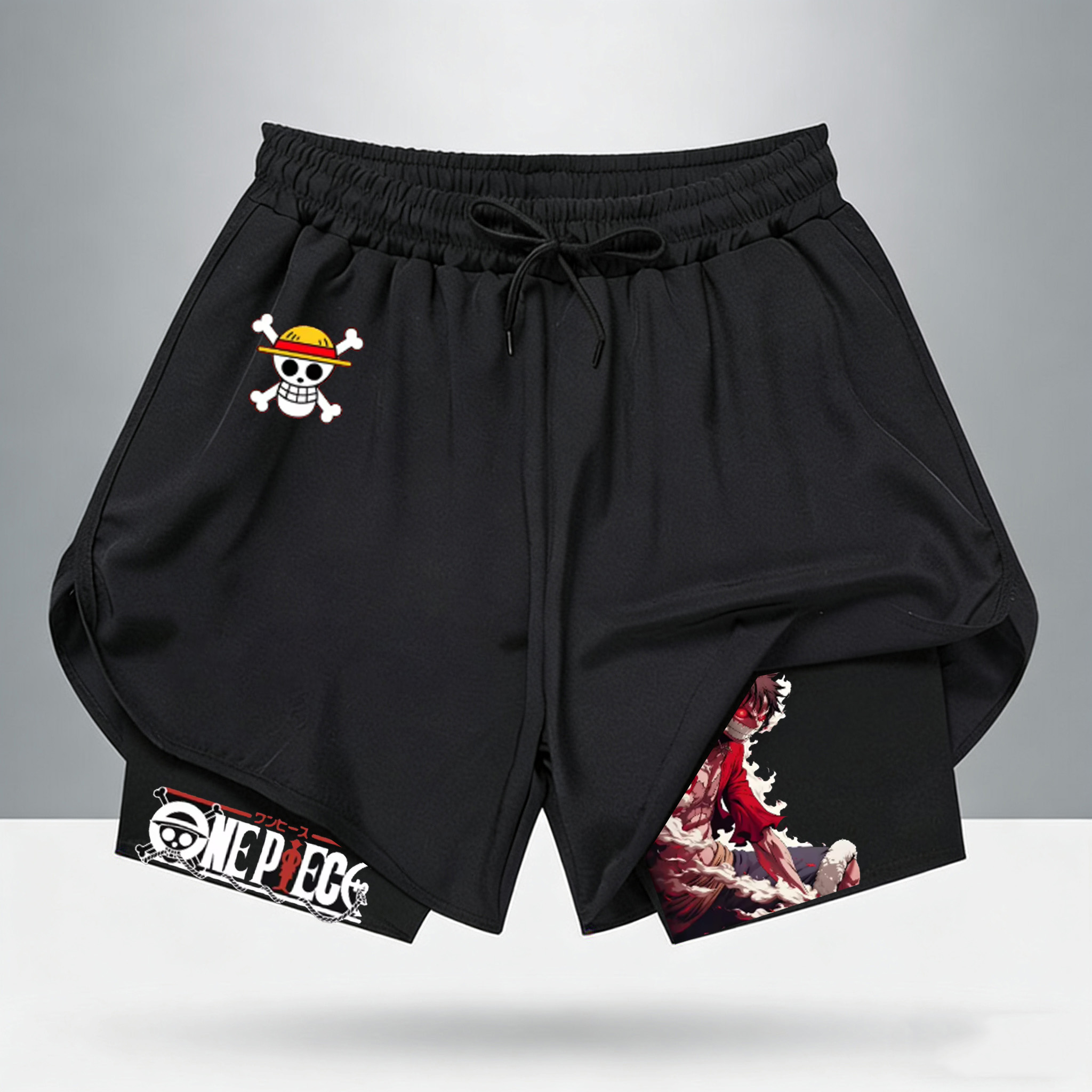 남성용 2-in-1 러닝 반바지 애니메이션 원피스 루피 - Running Gear In Japan 리뷰 및 가격