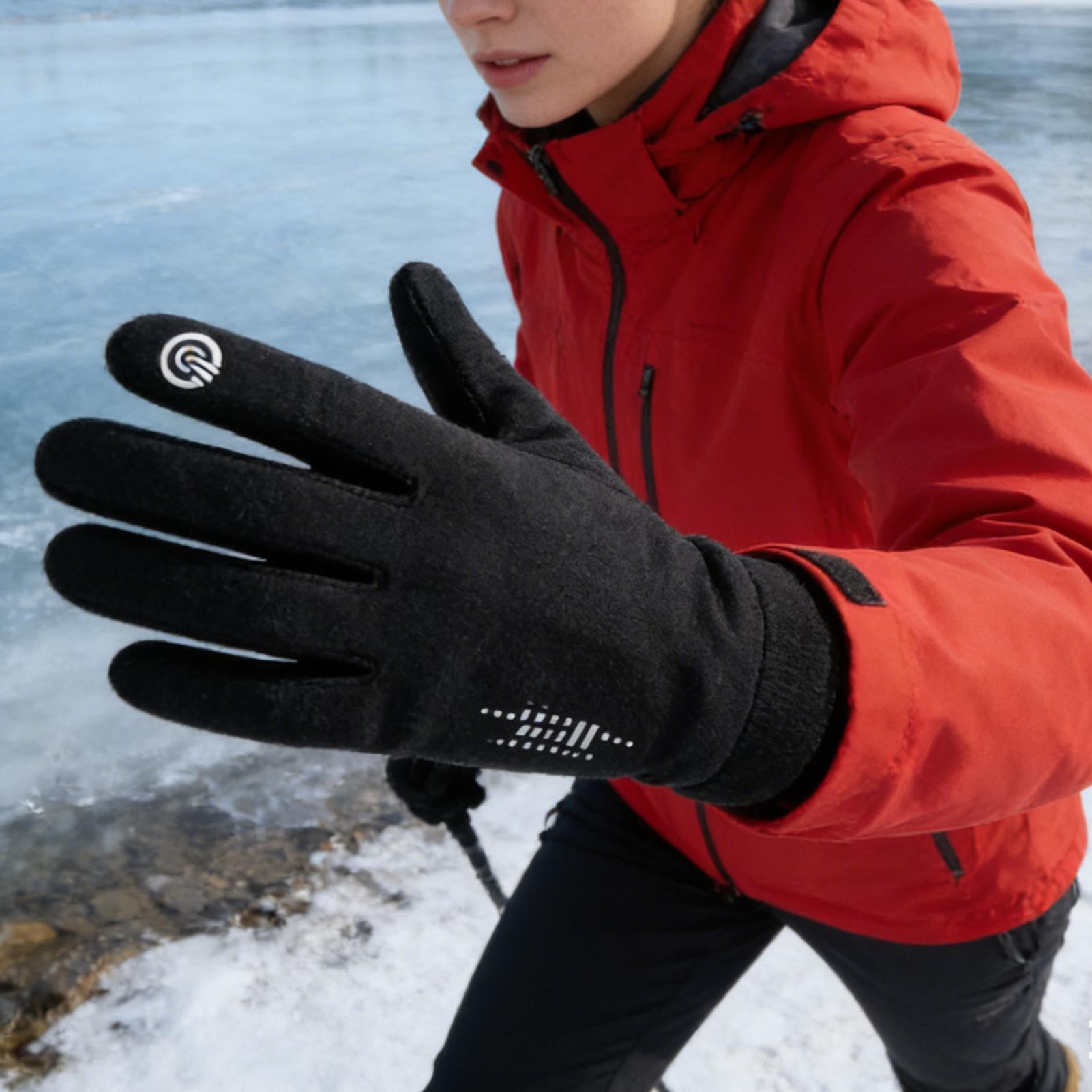 풀 핑거 겨울용 장갑 터치스크린 스노우 장갑 사이클링  - Running Gear Winter Men 리뷰 및 가격